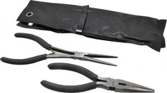 Value Collection - 2 Piece Needle Nose Plier Set - Comes in Plastic Pouch - Americas Industrial Supply