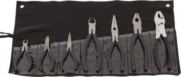 Value Collection - 7 Piece Plier Set - Comes in Plastic Pouch - Americas Industrial Supply