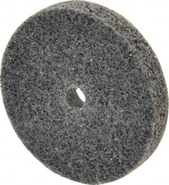 3M - 1-1/2" Diam, 1/4" Face Width, 3/16" Center Hole, Medium Grade, Silicon Carbide Deburring Wheel - Unitized, Hard Density 7 Grade, 30,100 RPM - Americas Industrial Supply