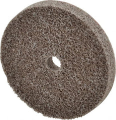 3M - 2" Diam, 1/4" Face Width, 1/4" Center Hole, Fine Grade, Aluminum Oxide Deburring Wheel - Unitized, Medium Density 5 Grade, 22,100 RPM - Americas Industrial Supply
