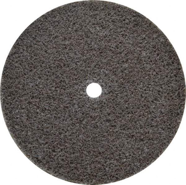 3M - 3" Diam, 1/4" Face Width, 1/4" Center Hole, Medium Grade, Aluminum Oxide Deburring Wheel - Unitized, Hard Density 7 Grade, 18,100 RPM - Americas Industrial Supply