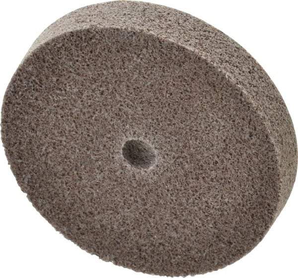 3M - 3" Diam, 1/2" Face Width, 3/8" Center Hole, Fine Grade, Aluminum Oxide Deburring Wheel - Unitized, Medium Density 5 Grade, 15,100 RPM - Americas Industrial Supply