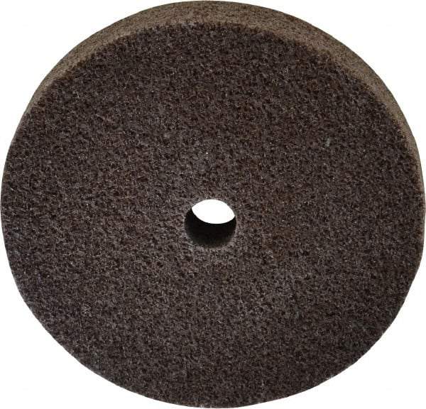 3M - 3" Diam, 1/2" Face Width, 3/8" Center Hole, Medium Grade, Aluminum Oxide Deburring Wheel - Unitized, Hard Density 7 Grade, 15,100 RPM - Americas Industrial Supply