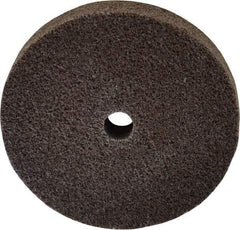 3M - 3" Diam, 1/2" Face Width, 3/8" Center Hole, Medium Grade, Aluminum Oxide Deburring Wheel - Unitized, Hard Density 7 Grade, 15,100 RPM - Americas Industrial Supply