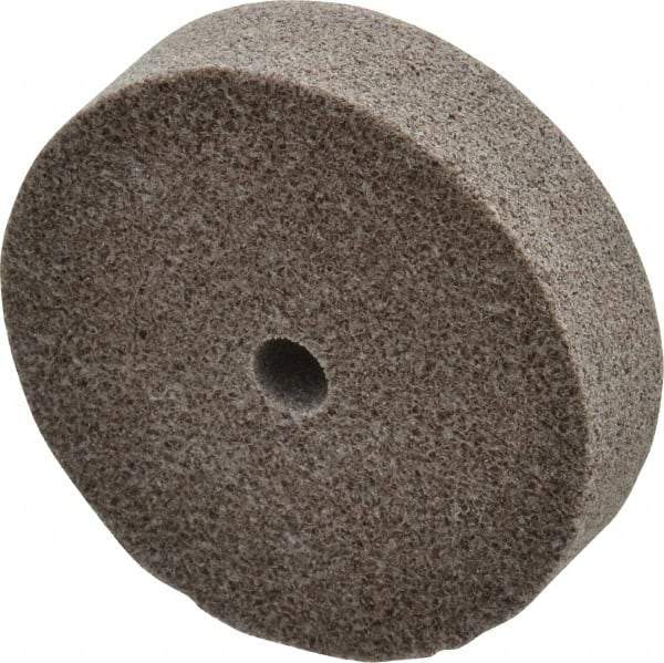 3M - 3" Diam, 3/4" Face Width, 3/8" Center Hole, Fine Grade, Aluminum Oxide Deburring Wheel - Unitized, Medium Density 5 Grade, 15,100 RPM - Americas Industrial Supply