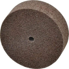 3M - 3" Diam, 1" Face Width, 1/4" Center Hole, Medium Grade, Aluminum Oxide Deburring Wheel - Unitized, Hard Density 7 Grade, 15,100 RPM - Americas Industrial Supply