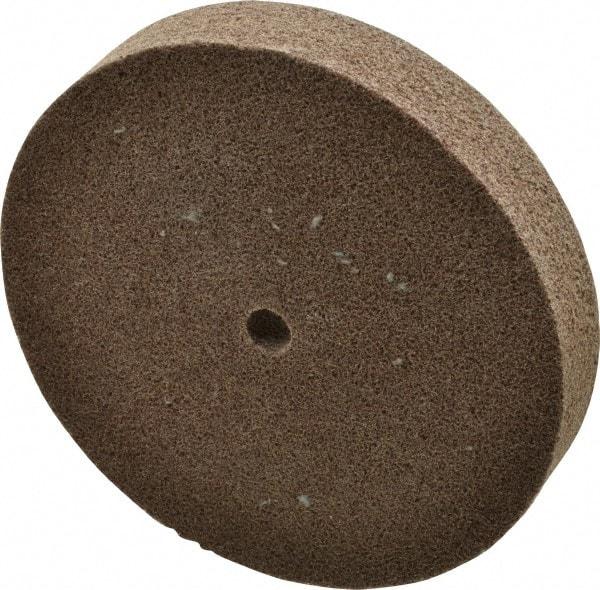 3M - 6" Diam, 1" Face Width, 1/2" Center Hole, Medium Grade, Aluminum Oxide Deburring Wheel - Unitized, Hard Density 7 Grade, 7,500 RPM - Americas Industrial Supply