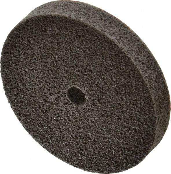 3M - 3" Diam, 1/2" Face Width, 3/8" Center Hole, Fine Grade, Aluminum Oxide Deburring Wheel - Unitized, Soft Density 3 Grade, 14,100 RPM - Americas Industrial Supply