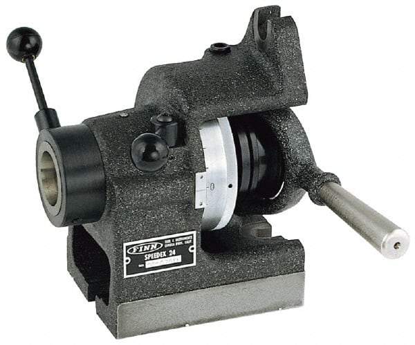 Made in USA - 5C Compatible, 360 Increment, Horizontal & Vertical Collet Indexer - 4" High Center, 1-1/8" Max Collet Capacity - Americas Industrial Supply