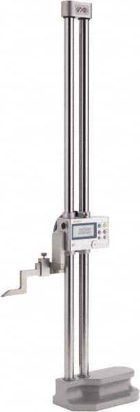 Mitutoyo - 24" Electronic Height Gage - 0.0005, 0.0002" (Switchable) Resolution, Accurate to 0.0015", LCD Display, SPC Data Output - Americas Industrial Supply