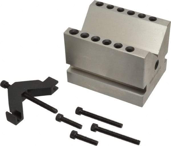 SPI - 2-3/8" Max Capacity, 90° Angle, Hardened Steel V-Block - 3" Long x 4" Wide x 3" High, Sold as Individual - Americas Industrial Supply