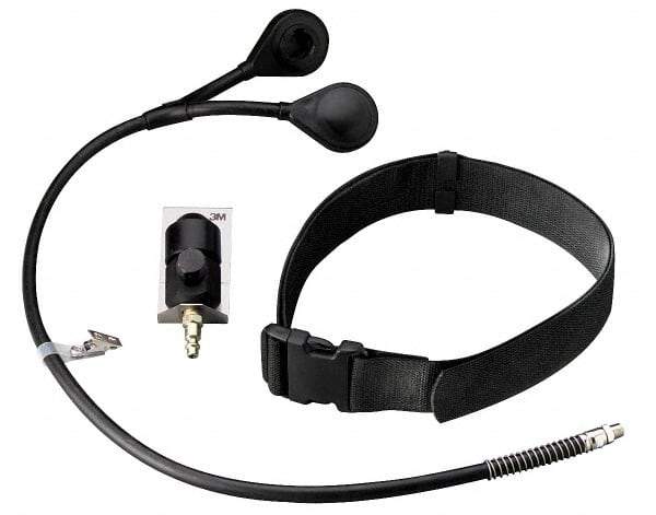 3M - Supplied Air (SAR) Dual Air Line Adapter Kits Compatible Hose Type: High Pressure Mount: Front-Mounted - Americas Industrial Supply