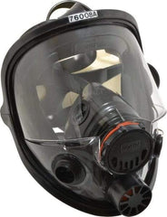 North - Series 7600, Size M/L Full Face Respirator - 5-Point Suspension, Threaded Connection - Americas Industrial Supply