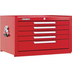 Kennedy - 5 Drawer Tool Chest - 27" Wide x 18" Deep x 16-5/8" High, Steel, Red - Americas Industrial Supply