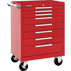 Kennedy - 8 Drawer 1,400 Lb Capacity Steel Tool Roller Cabinet - 27" Wide x 39" High x 18" Deep, Red - Americas Industrial Supply