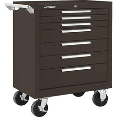 Kennedy - 7 Drawer 1,400 Lb Capacity Steel Tool Roller Cabinet - 29" Wide x 35" High x 20" Deep, Brown - Americas Industrial Supply