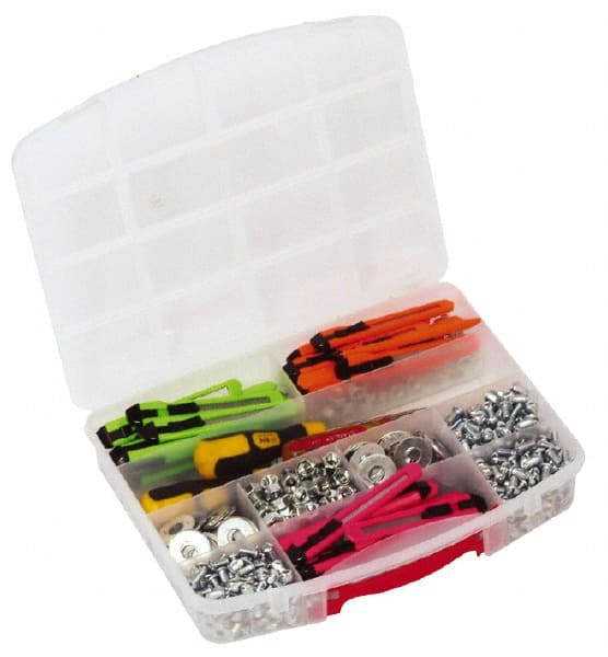 Quantum Storage - 10 Compartment Gray Small Parts Heavy-Duty Tool Box - Americas Industrial Supply