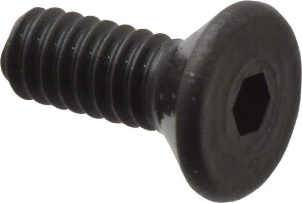 Value Collection - #2-56 UNC Hex Socket Drive, 82° Flat Screw - Alloy Steel, Black Oxide Finish, Fully Threaded, 1/4" OAL - Americas Industrial Supply