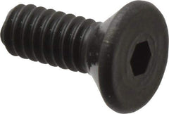 Value Collection - #2-56 UNC Hex Socket Drive, 82° Flat Screw - Alloy Steel, Black Oxide Finish, Fully Threaded, 1/4" OAL - Americas Industrial Supply