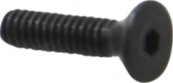 Value Collection - #2-56 UNC Hex Socket Drive, 82° Flat Screw - Alloy Steel, Black Oxide Finish, Fully Threaded, 3/8" OAL - Americas Industrial Supply