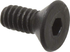 Value Collection - #3-48 UNC Hex Socket Drive, 82° Flat Screw - Alloy Steel, Black Oxide Finish, Fully Threaded, 1/4" OAL - Americas Industrial Supply