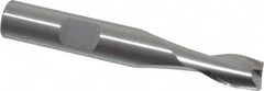 RobbJack - 5/16", 7/16" LOC, 3/8" Shank Diam, 2-1/2" OAL, 2 Flute, Solid Carbide Square End Mill - Single End, Uncoated, Spiral Flute, 30° Helix, Centercutting, Right Hand Cut, Right Hand Flute, Series T12-201 - Americas Industrial Supply