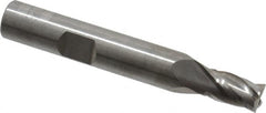 RobbJack - 9/32", 7/16" LOC, 3/8" Shank Diam, 2-1/2" OAL, 4 Flute, Solid Carbide Square End Mill - Single End, Uncoated, Spiral Flute, 30° Helix, Centercutting, Right Hand Cut, Right Hand Flute, Series T12-403 - Americas Industrial Supply