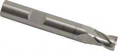 RobbJack - 5/16", 7/16" LOC, 3/8" Shank Diam, 2-1/2" OAL, 4 Flute, Solid Carbide Square End Mill - Single End, Uncoated, Spiral Flute, 30° Helix, Centercutting, Right Hand Cut, Right Hand Flute, Series T12-403 - Americas Industrial Supply