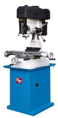 Rong Fu - 3 Phase, 16-3/8" Swing, Step Pulley Mill Drill Machine - 28-1/2" Table Length x 8-1/4" Table Width, 18-1/8" Longitudinal Travel, 6-1/4" Cross Travel, 12 Spindle Speeds, 1 hp, 230 Volts - Americas Industrial Supply