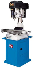 Value Collection - 1 Phase, Step Pulley Mill Drill Machine - 28-3/4" Table Length x 8-1/4" Table Width, 18-1/8" Longitudinal Travel, 7-1/2" Cross Travel, 12 Spindle Speeds, 1.5 hp, 110/220 Volts - Americas Industrial Supply