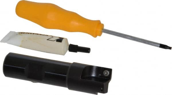 Kennametal - 7/8" Cut Diam, 7.11mm Max Depth of Cut, 3/4" Shank Diam, 3-1/4" OAL, Indexable Square Shoulder End Mill - SDEB 2615. Inserts, Cylindrical Shank, 0° Lead Angle - Americas Industrial Supply