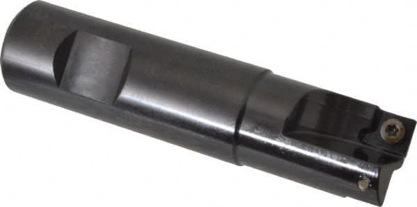 Kennametal - 3/4" Cut Diam, 7.11mm Max Depth of Cut, 3/4" Shank Diam, 3-1/4" OAL, Indexable Square Shoulder End Mill - SDEB 2615. Inserts, Weldon Shank, 0° Lead Angle - Americas Industrial Supply