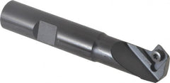 Kennametal - 30° Lead Angle, 0.787" Max Cut Diam, 0.46" Min Cut Diam, 6.6mm Max Depth of Cut, Indexable Chamfer and Angle End Mill - 1 Insert, SDEB 26152 Insert Style, 3" Overall Length, Straight Shank - Americas Industrial Supply
