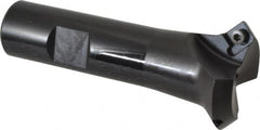 Kennametal - 45° Lead Angle, 1.387" Max Cut Diam, 0.95" Min Cut Diam, 4.96mm Max Depth of Cut, Indexable Chamfer and Angle End Mill - 2 Inserts, SDEB 26152 Insert Style, 3-1/4" Overall Length, Straight Shank - Americas Industrial Supply