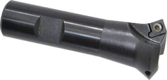 Kennametal - 60° Lead Angle, 1.271" Max Cut Diam, 3/4" Min Cut Diam, 3.45mm Max Depth of Cut, Indexable Chamfer and Angle End Mill - 2 Inserts, SDEB 26152 Insert Style, 3-1/4" Overall Length, Straight Shank - Americas Industrial Supply