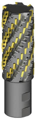 Kennametal - 2" Cut Diam, 6.12" Max Depth of Cut, 2" Shank Diam, 9.7" OAL, Indexable Square Shoulder Helical End Mill - ADKT 1545 Inserts, Weldon Shank - Americas Industrial Supply