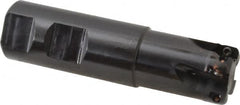 Kennametal - 1" Cut Diam, 0.357" Max Depth of Cut, 1" Shank Diam, 101.6mm OAL, Indexable Square Shoulder End Mill - AD.T 1035 Inserts, Weldon Shank, 0° Lead Angle, Through Coolant - Americas Industrial Supply