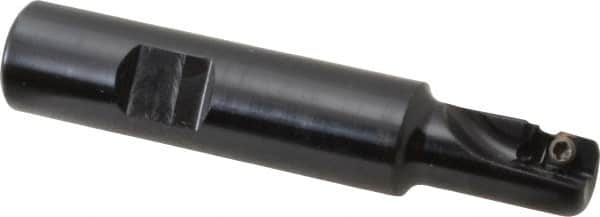 Kennametal - 1/2" Cut Diam, 9.12mm Max Depth of Cut, 5/8" Shank Diam, 82.55mm OAL, Indexable Square Shoulder End Mill - AD.T 1035 Inserts, Weldon Shank, 0° Lead Angle - Americas Industrial Supply