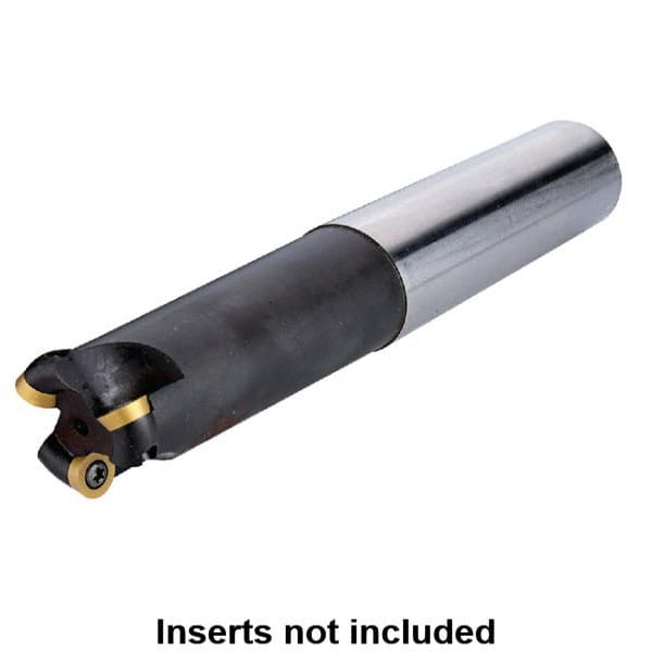 Kennametal - 3/4" Cutting Diam, 3/4" Shank Diam, 3/4" Max Depth of Cut, Straight Shank Indexable Copy End Mill - 3 Inserts, RDHX 12T Insert, KDM Toolholder, Through Coolant - Americas Industrial Supply