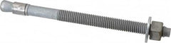 Value Collection - 1/2" Diam, 1/2" Drill, 7" OAL, Wedge Expansion Concrete Anchor - Grade 5 Steel, Galvanized Finish, Hex Nut Head, Hex Drive, 4" Thread Length - Americas Industrial Supply
