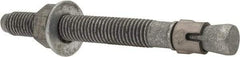 Made in USA - 5/8" Diam, 5/8" Drill, 6" OAL, Wedge Expansion Concrete Anchor - Grade 5 Steel, Galvanized Finish, Hex Nut Head, Hex Drive, 4-1/8" Thread Length - Americas Industrial Supply