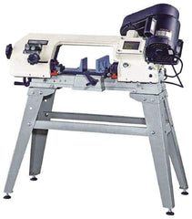 Enco - 5 x 6" Manual Combo Horizontal & Vertical Bandsaw - 1 Phase, 45° Vise Angle of Rotation, 0.33 hp, 110/220 Volts, Step Pulley Drive - Americas Industrial Supply