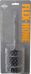 Brush Research Mfg. - 2-1/4" Bore Diam, 180 Grit, Silicon Carbide Flexible Hone - Extra Fine, 8" OAL - Americas Industrial Supply