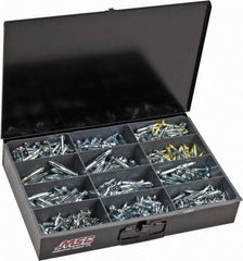 Value Collection - 684 Piece, 1/8 to 1/4" Screw, Steel Anchor Assortment - Zinc Plated - Americas Industrial Supply