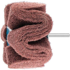 PFERD - 4" Diam x 2" Face Width, Aluminum Oxide Nonwoven Mounted Flap Wheel - 1/4" Shank Mount, 280 Grit, 6,000 Max RPM - Americas Industrial Supply