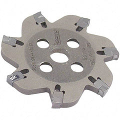 Iscar - Arbor Hole Connection, 0.139" Cutting Width, 20mm Depth of Cut, 100mm Cutter Diam, 22mm Hole Diam, 12 Tooth Indexable Slotting Cutter - SGSA Toolholder, GSAN 3 Insert, Right Hand Cutting Direction - Americas Industrial Supply