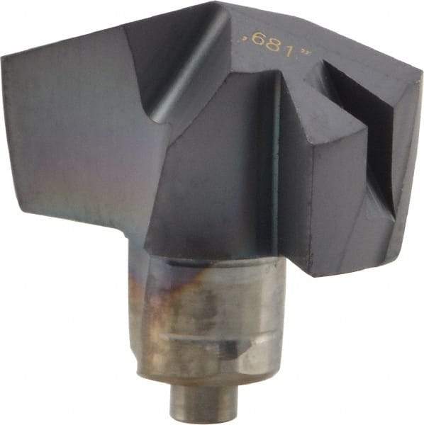 Iscar - Series ICM, 0.681" Diam Grade IC908 140° Replaceable Drill Tip - Carbide, TiAlN Finish, 17 Seat Size, Through Coolant - Americas Industrial Supply