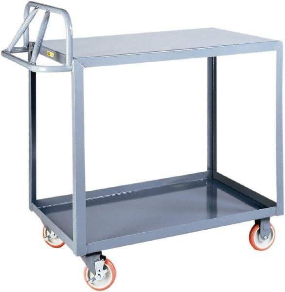 Little Giant - 1,200 Lb Capacity, 24" Wide x 53-1/2" Long x 42" High Shelf Cart - 2 Shelf, Steel - Americas Industrial Supply