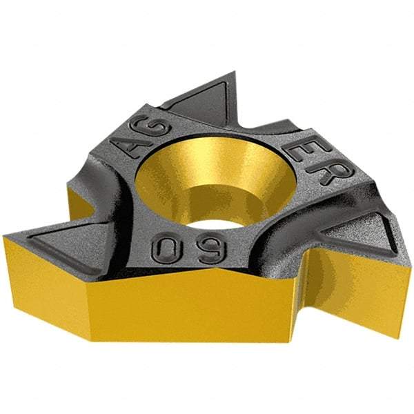 Iscar - 16ER External Right Hand 48-8 Partial Profile 55° Laydown Threading Insert - Grade IC908, TiAlN Coated Carbide, 9.53mm Inscribed Circle - Americas Industrial Supply