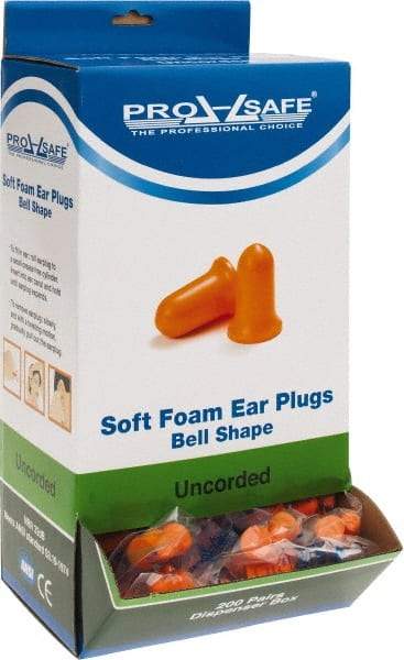 PRO-SAFE - Disposable, Uncorded, 32 dB Earplugs - Orange - Americas Industrial Supply